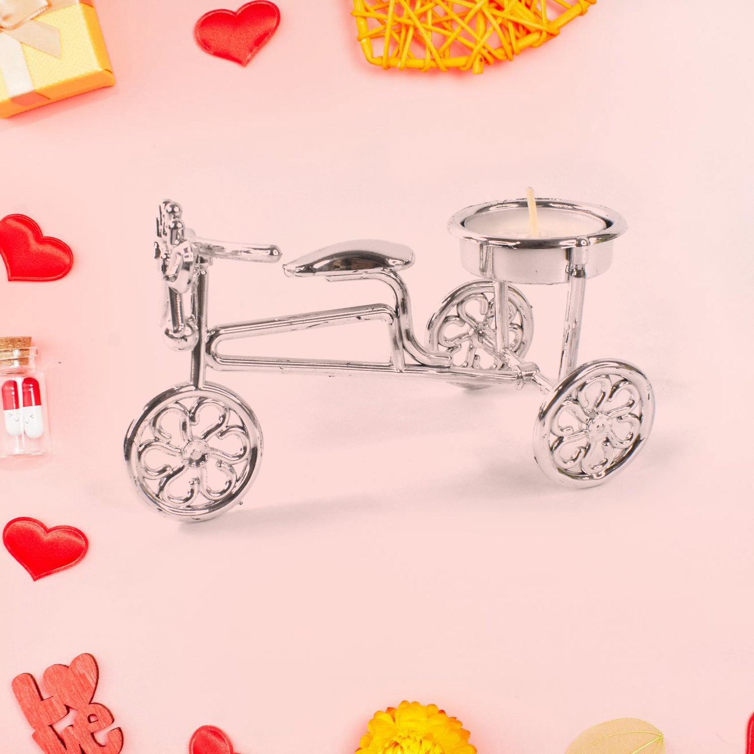 Cycle Tealight Holder  Candle Holder Decorative Candle (1 Pc) Cycle Tealight Holder  Candle Holder Decorative Candle (1 Pc)